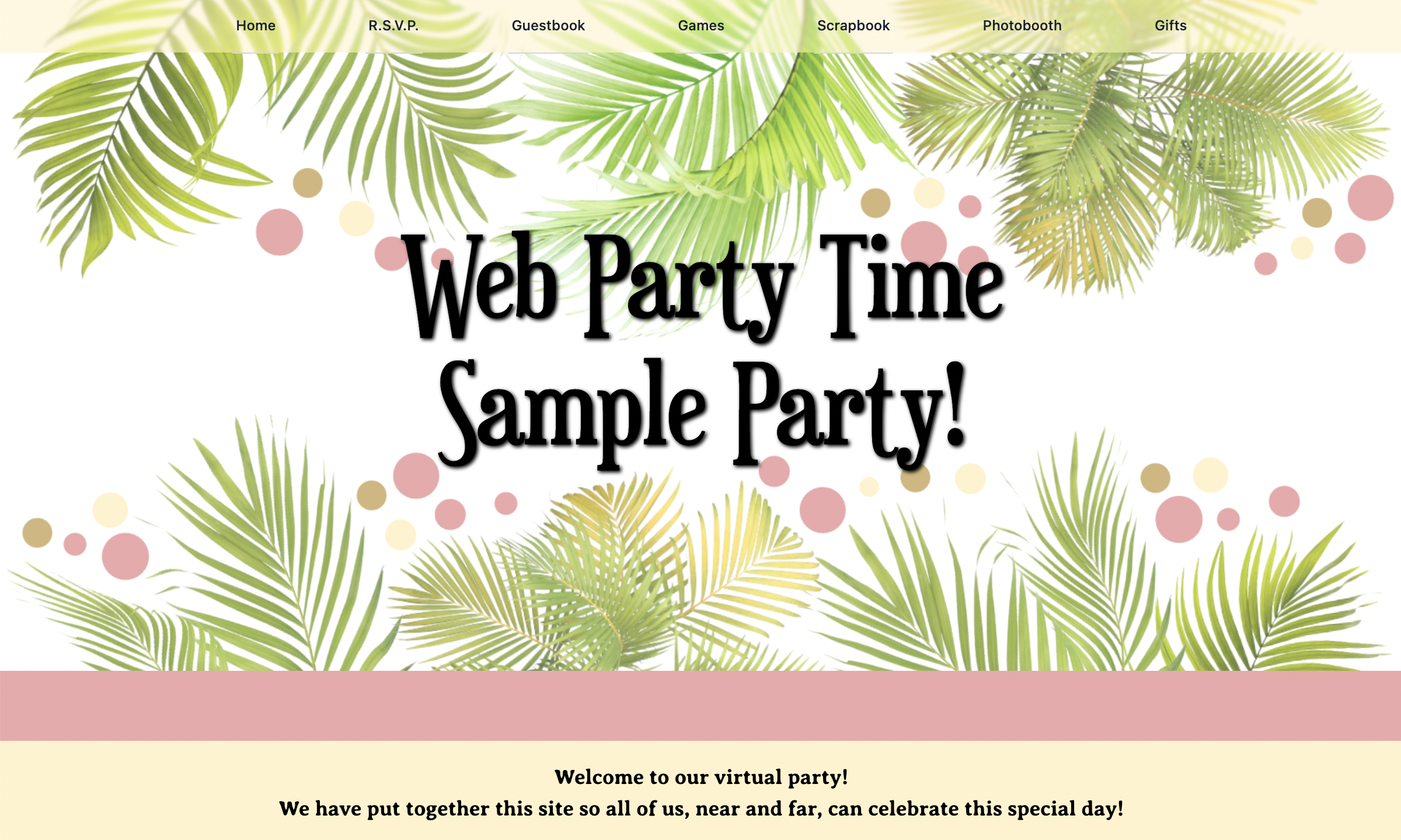 the Pink 'n' Palm theme